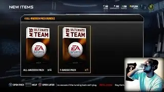 Madden 15 PS4 Ultimate Team Mode Gameplay - FACECAM All Madden Bundle Pack Opening!! (60 FPS)