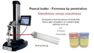 Smoothness and crunchiness test performed by TA1 food texture analyzer