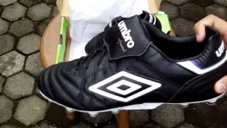 Sepatu Bola Umbro Speciali Eternal Pro HG Black White Blue 80957U DJU Original