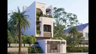 Mẫu Nhà Phố 3 Tầng Hiện Đại Với 4 Phòng Ngủ