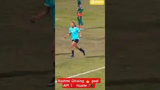Rashmi Ghising 🔥 goal APf 🇳🇵 Nasrin 🇧🇩  #shorts #youtubeshorts #trending #viral #nepalifootball #fyp
