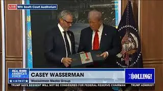 TRUMP PRESENTED WITH SET OF MEDALS FROM THE 1984 LA SUMMER GAMES
