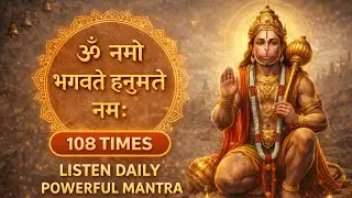 ॐ नमो भगवते हनुमते नमः 🙏 | Powerful Hanuman Mantra Jaap 108 Times | Courage & Protection