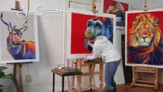 Jen Starwalt Contemporary Wildlife Artist Western Lowland Gorilla Time-lapse