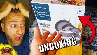 Unboxing Member's Mark Nonstick 15-Piece Cookware Set