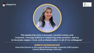 AMRITA SADARANGANI | Executive Director to the GBU Project | Gujarat Biotechnology University