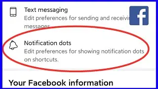 How To Stop Notification Dot From Facebook Shortcut Bar