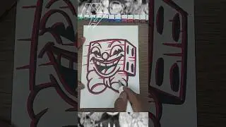 King Dice(Cuphead) #drawing #art #Blackmarker #glitch #desenho #cuphead #shorts #short