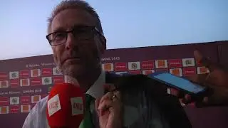 Thomas Dennerby at Mixed Zone