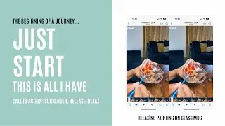 JUST START: Painting Journey| Beginner Friendly| ASMR Relaxation |Flower Glass Mug Series -Easy DIY