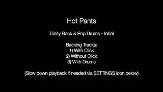 Hot Pants by James Brown - Backing Track for Drums (Trinity Rock & Pop - Initial)