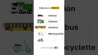 Vehicles in FRENCH | Learn French Vocabulary