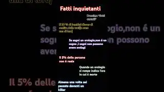 Fatti inquietanti