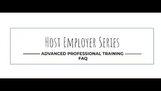 Host Employer Presentation APT - FAQ