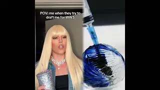 Strategy: confuse them until they leave me alone 😭 #ww3 #comedy #army #dragqueen
