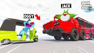 Oggy Doing Prank In FACE TO FACE TRUCK VS TRUCK CHALLENGE Super Funny😱! GTA5