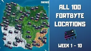 All 100 Fortbyte Locations (week 1-10)! - Fortbyte Challenges Season 9