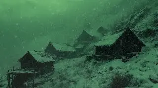 Snowfall Sound By The Small Wooden House | Helps Calm The Mind And Relieve Mental Stress