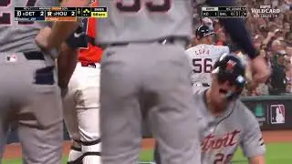 Andy Ib&aacute;&ntilde;ez's 3-Run Double Gives Tigers the Lead!  #Tigers #Astros #MLBPlayoffs #WildCard