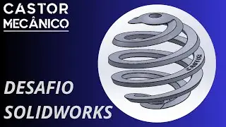 Desafio Esfera com helicoide Combinar corpos | SolidWorks Tutorial