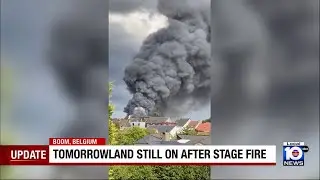De organisatoren van Tomorrowland in Belgi&euml; zeggen dat het festival ondanks de brand gewoon doorgaat.