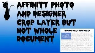 Affinity Photo and Designer - Crop Layer Image But Not The Document