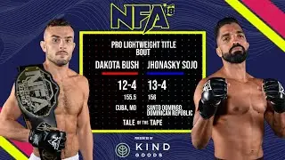 #NFA Nemesis 18 Pro lightweight Title #MMA bout Dakota Bush vs Jhonasky Sojo