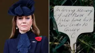 Kate Middleton&rsquo;s Handwritten Note at Cancer Memorial Art Installation