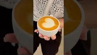 Latte Art -Basic Heart 🧡#latteart #latte #coffee #coffeelatteart #barista #cafe #taipei