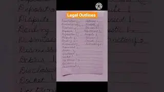 Legal Words Outlines frequently used in English Shorthand Dictation # Viral # Shorts