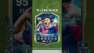 95 Lewandowski Review in EA FC 25, he's a goal machine 🤩 #shorts #short #fc25 #eafc25 #tots #laliga