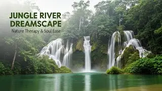 Tranquil Forest Ambience with Green Stream Flow for Sleep Study Meditation and Inner Peace