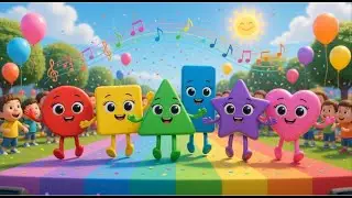 Shape Parade Song! | Learn Shapes with Fun Dancing Cartoons 🌈👶#shapes #shapeshifting
