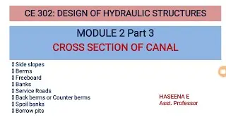 cross section of canal - DHS - Module 2 part 3