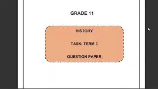 Copy of TERM 3 GRADE 11 HISTORY TASK GRADE 11: GRADE 11 HISTORY TERM 3 TASK [THUNDEREDUC] PREP