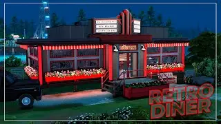 Ретро закусочная в Коппердейле🍟| Симс 4: Строительство | Retro Diner | The Sims 4: Speed Build