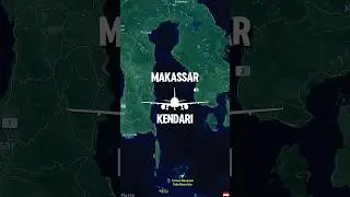 Rute Penerbangan MAKASSAR ✈️ KENDARI #map #travelmap #makassar #kendari