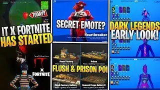 *NEW* Fortnite: Dark Legends Pack Early Look, IT Collab Preview, Heart Breaker Secret Emote & POI's