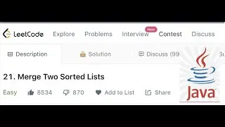 Merge Two Sorted List (Leetcode Solution #21)