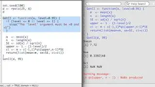 R 4.3 - Add a Warning or Stop the Function Execution
