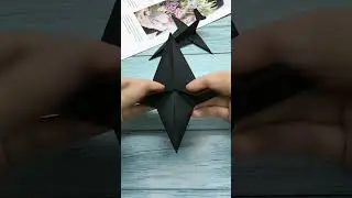 Super Stealth Fighter! ✈️ Easy 3D Paper Jet/Airplane Origami Tutorial (Black Paper Art) #papercraft