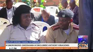 MP Kibagendi issued uniforms to village elders during a security meeting in Kitutu Chache South.