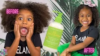 Quick Wash & Go Tutorial Curly Hair for Kids | Mixed Chicks Leave In Conditioner | Fun with Jannah