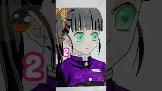 which one is correct for KANAO 😊 - DEMON SLAYER #shrots #drawing #demonslayer