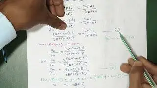 Class 10th maths question arithmetic progression if the ratio of the sum of first n terms of two a