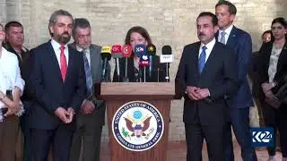 US Deputy Assistant Secretary of State for Iran, Iraq Jennifer Gavito speaks at the Erbil Citadel