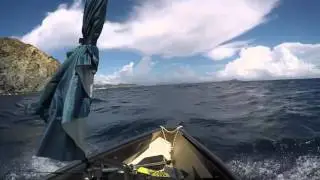 Porta bote in rough water.