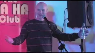 Tony Burgess Stand Up Clip - from 2011. End of the gig and someone drops a perfectly timed bottle.