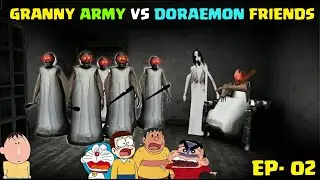 Granny army vs doraemon and his friends I Slendrina Granny door Escape I Granny vs Doraemon I