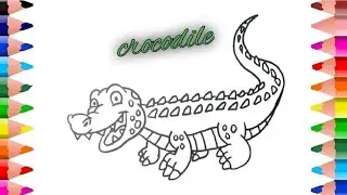 crocodile drawing | colour pencil drawing |  🎨color painting #drawing